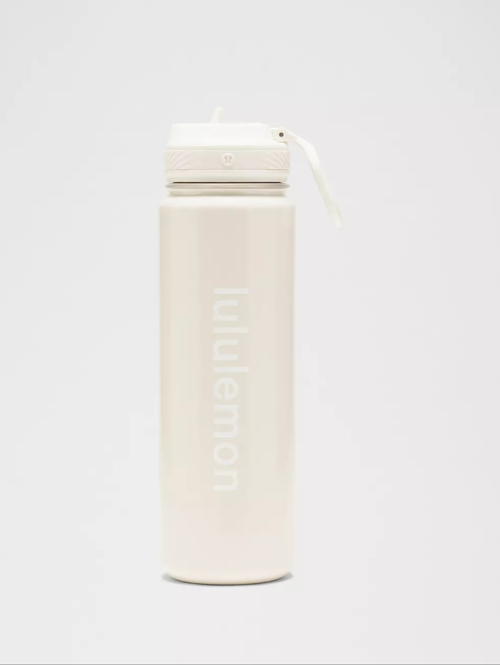 Lululemon Back to Life Sport Bottle 24oz Straw Lid Shine Ivory/White